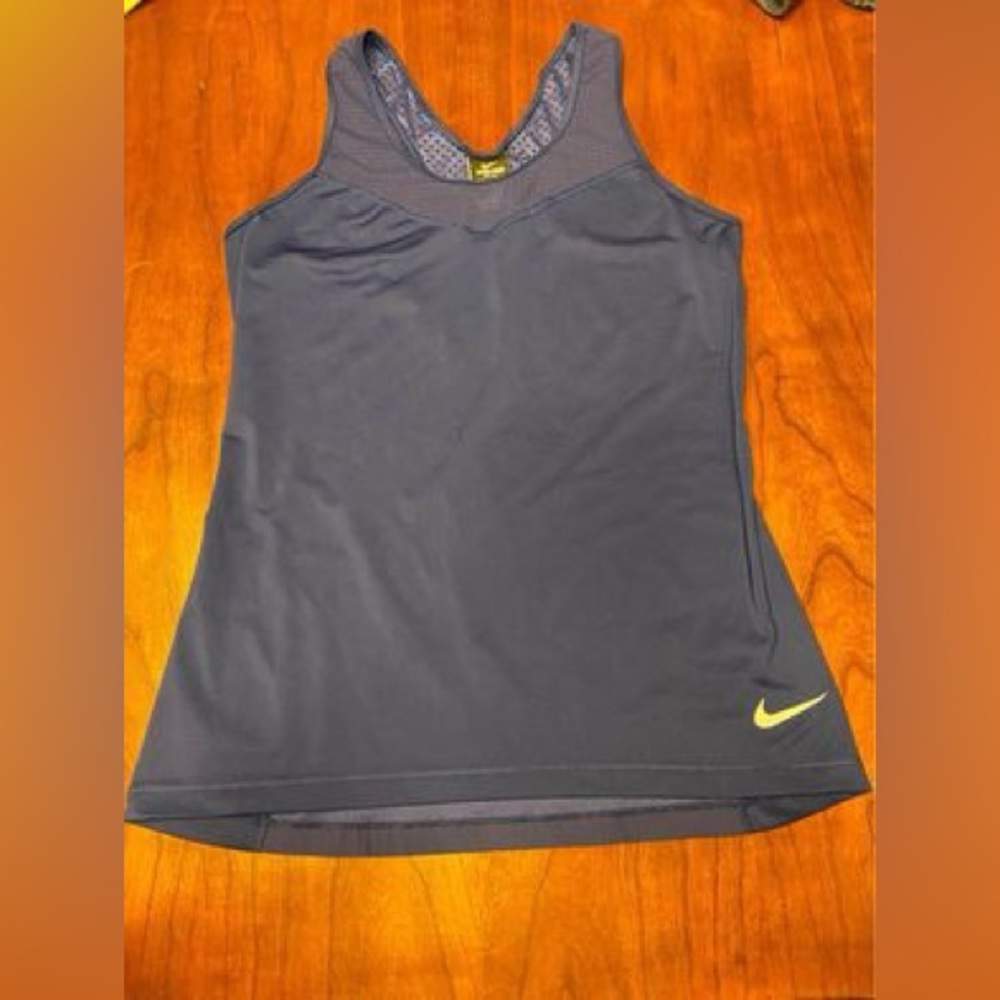 Women’s Nike Pro Dri-Fit Razorback Navy Mesh Tank Top size Large